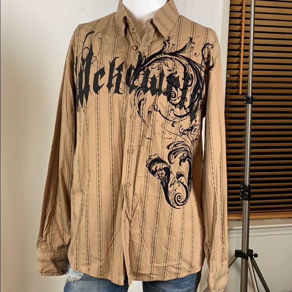 Men’s Wckd Long sleeve dress shirt sz XL